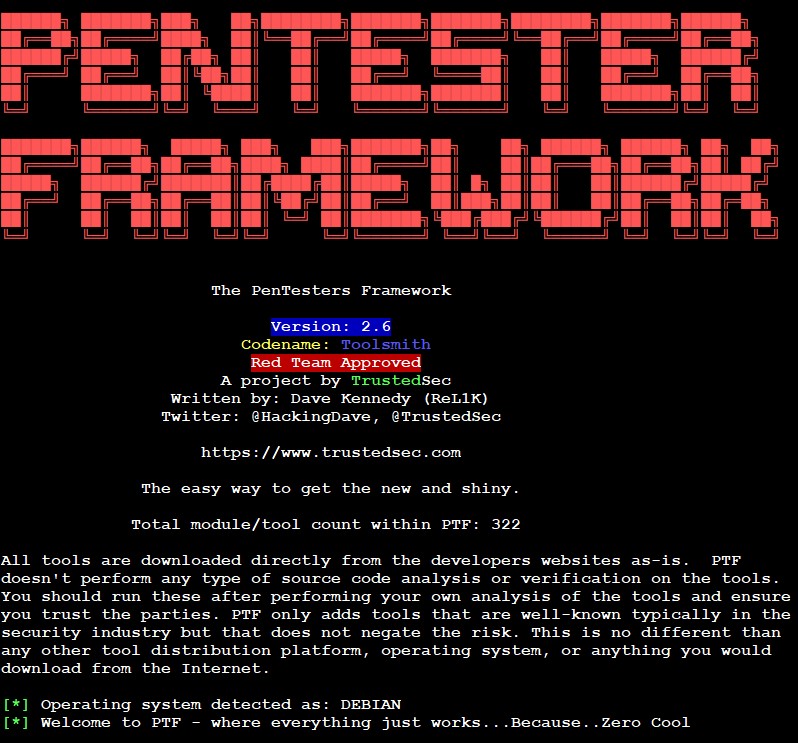The Pentesters Framework on a Raspberry PI